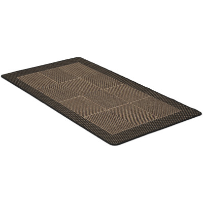 Brick svart - flatvävd matta med gummibaksida