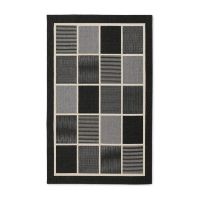Fenix svart - flatvävd matta