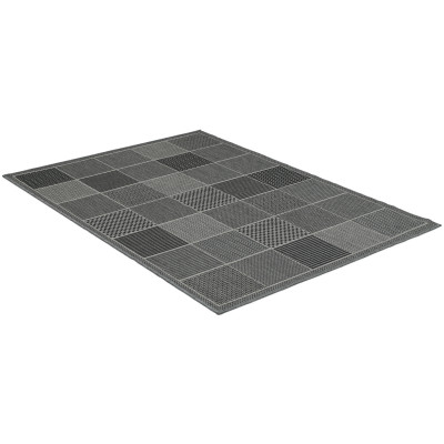 Taverna grey/black - flatvävd matta