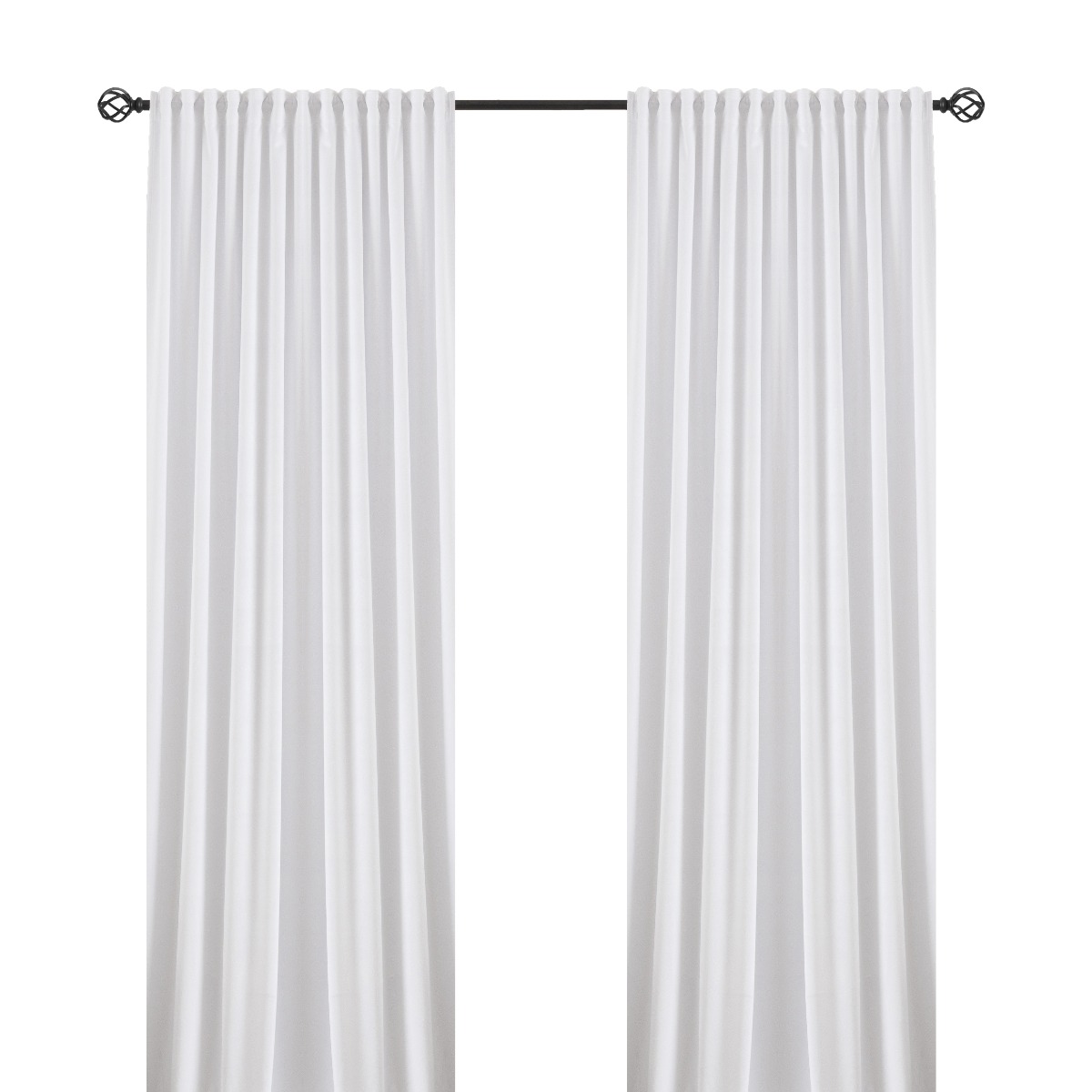 Mathilde Vit 2x140x250 cm Sammetsgardin 2-pack