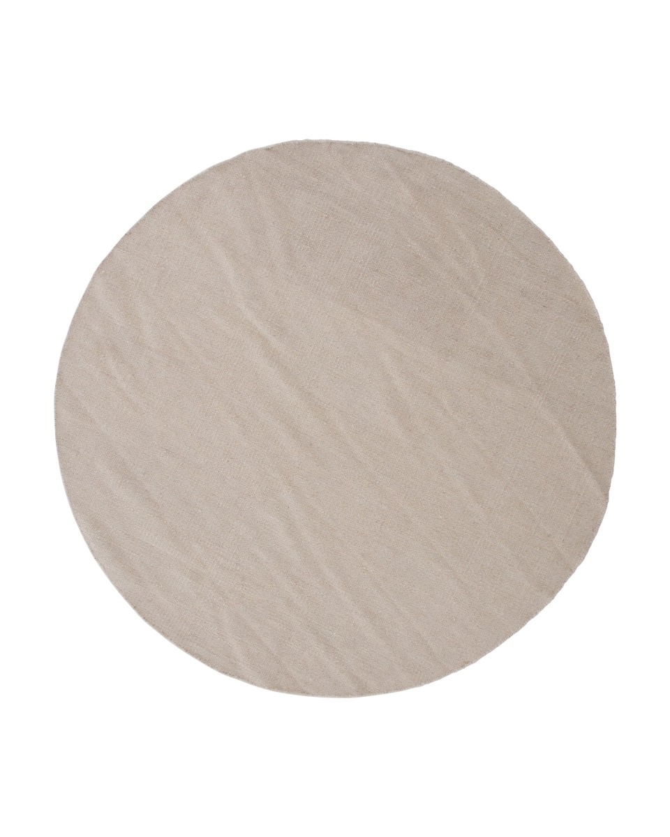 Petra Beige Rund 200 cm Ullmatta