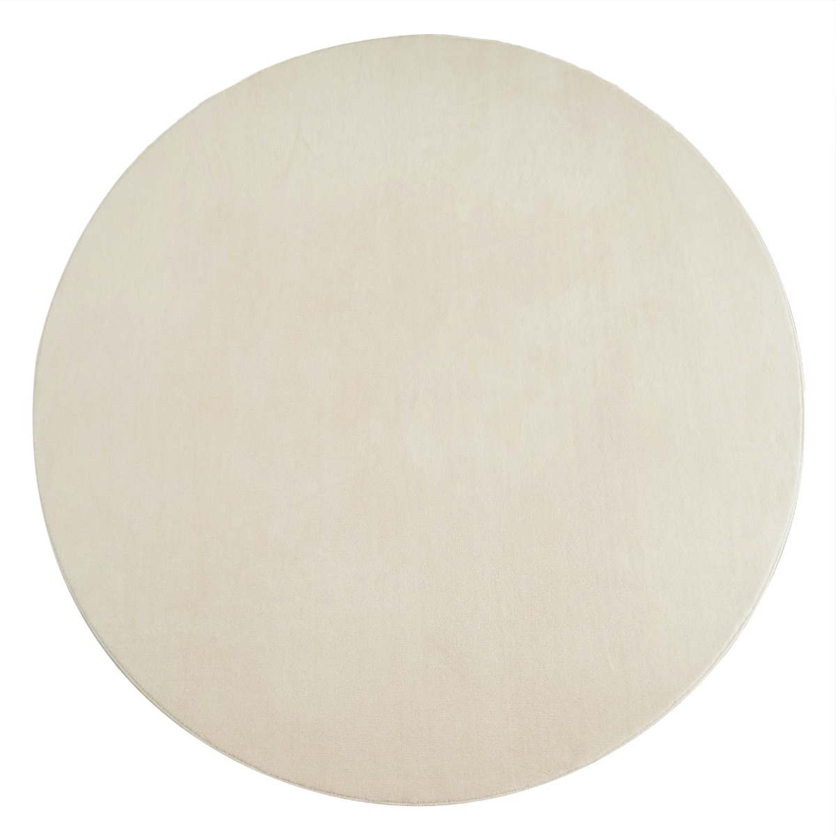 Comfy Beige Rund 160 cm Tvättbar Ryamatta