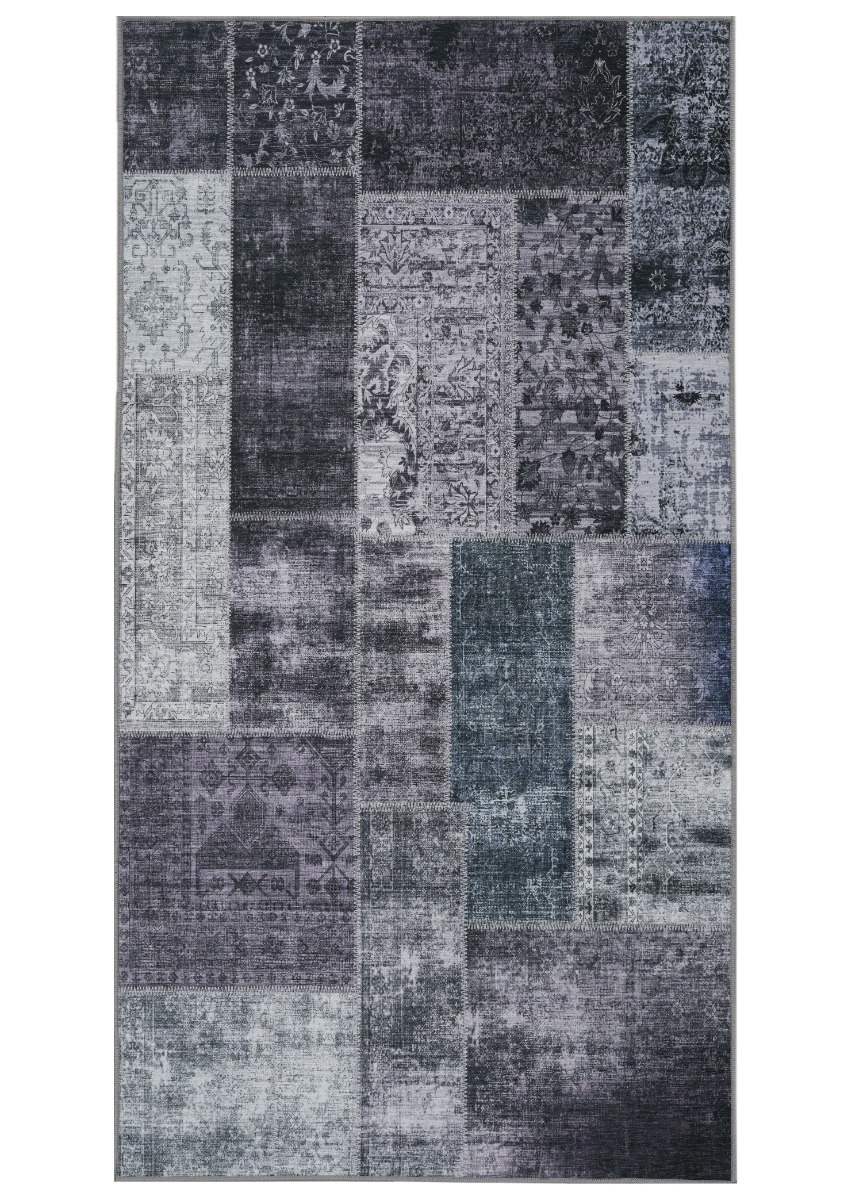 Vero Rosso Grå 80x150 cm Patchwork Matta