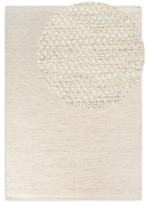 Norrsken Kräm 160x230 cm Ullmatta