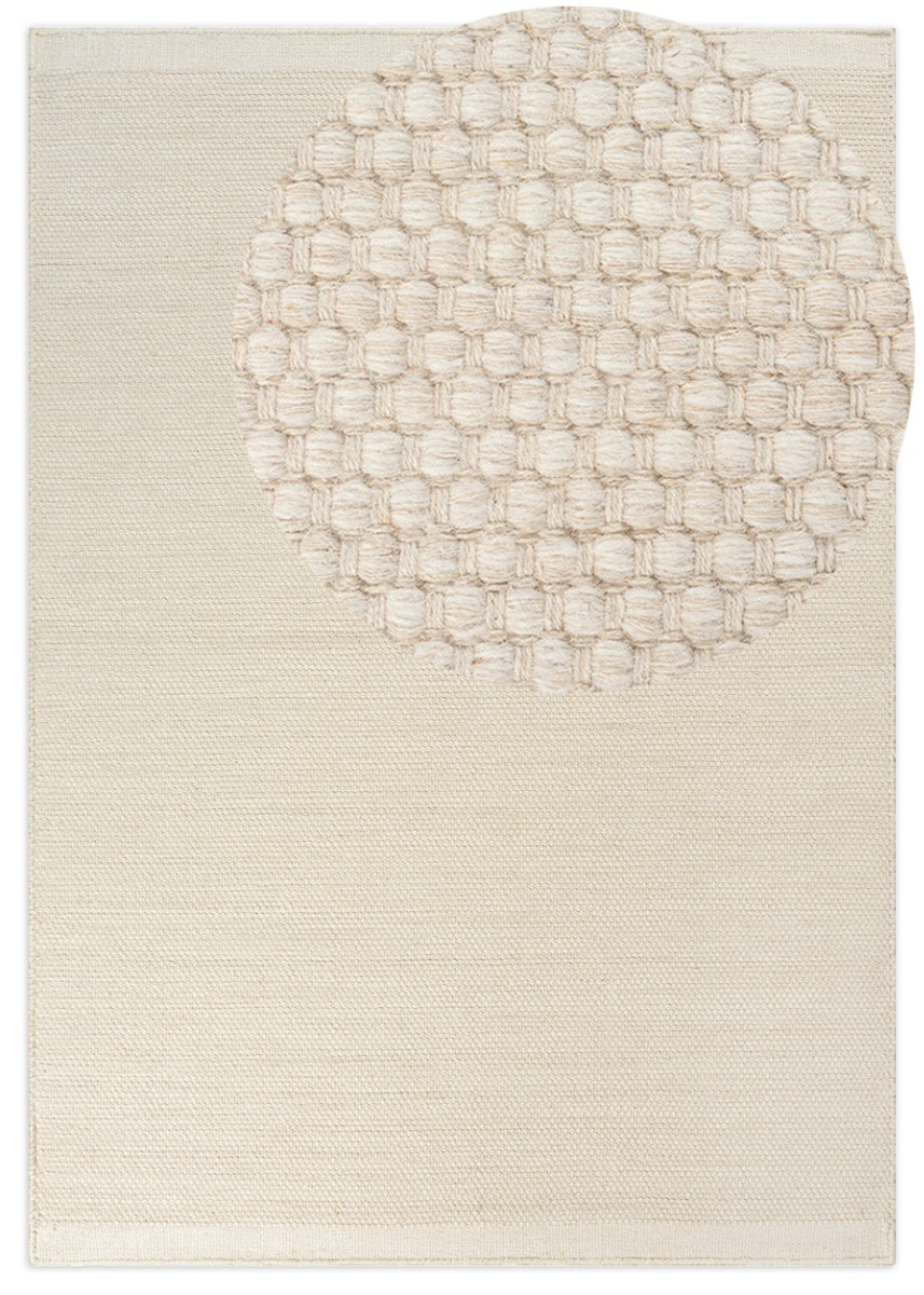Norrsken Vit 160x230 cm Ullmatta