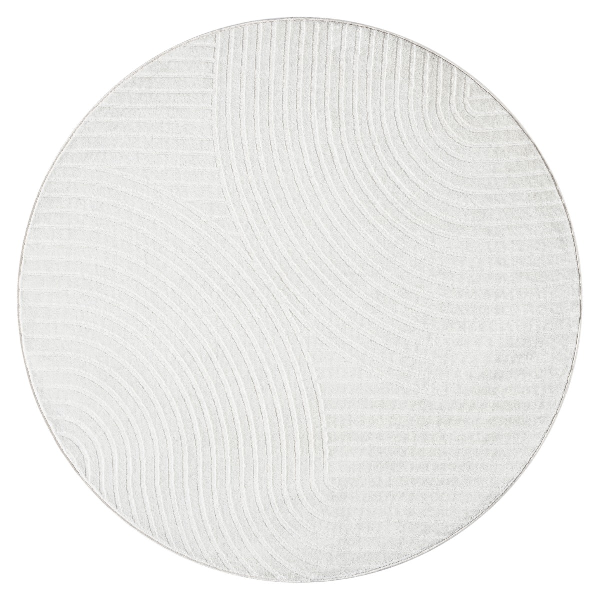 Bella Spin Offwhite Rund 120 cm Wiltonmatta