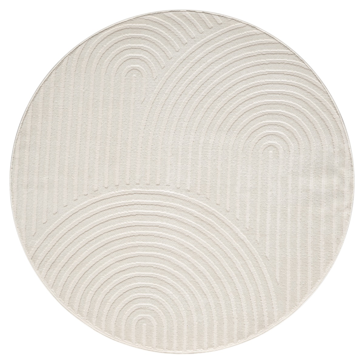 Bella Zen Offwhite Rund 240 cm Wiltonmatta
