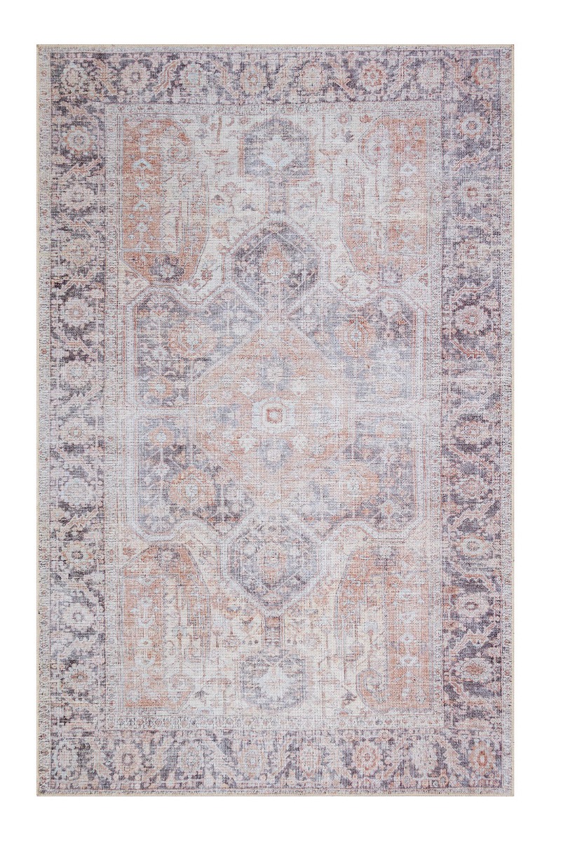 Ardalan Thalira Kräm/Rost 160x230 cm Tvättbar Bomullsmatta