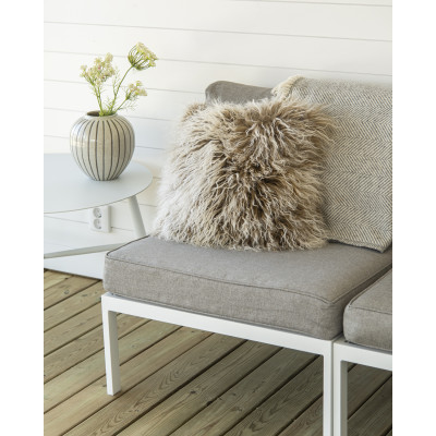 Shansi beige snowtop - kuddfodral i fårskinn