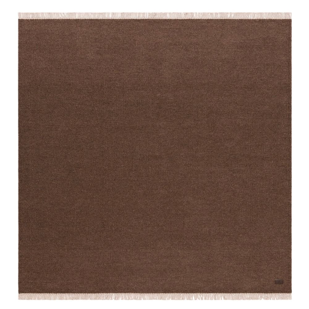 Lana Brun Kvadrat 300 cm Ullmatta