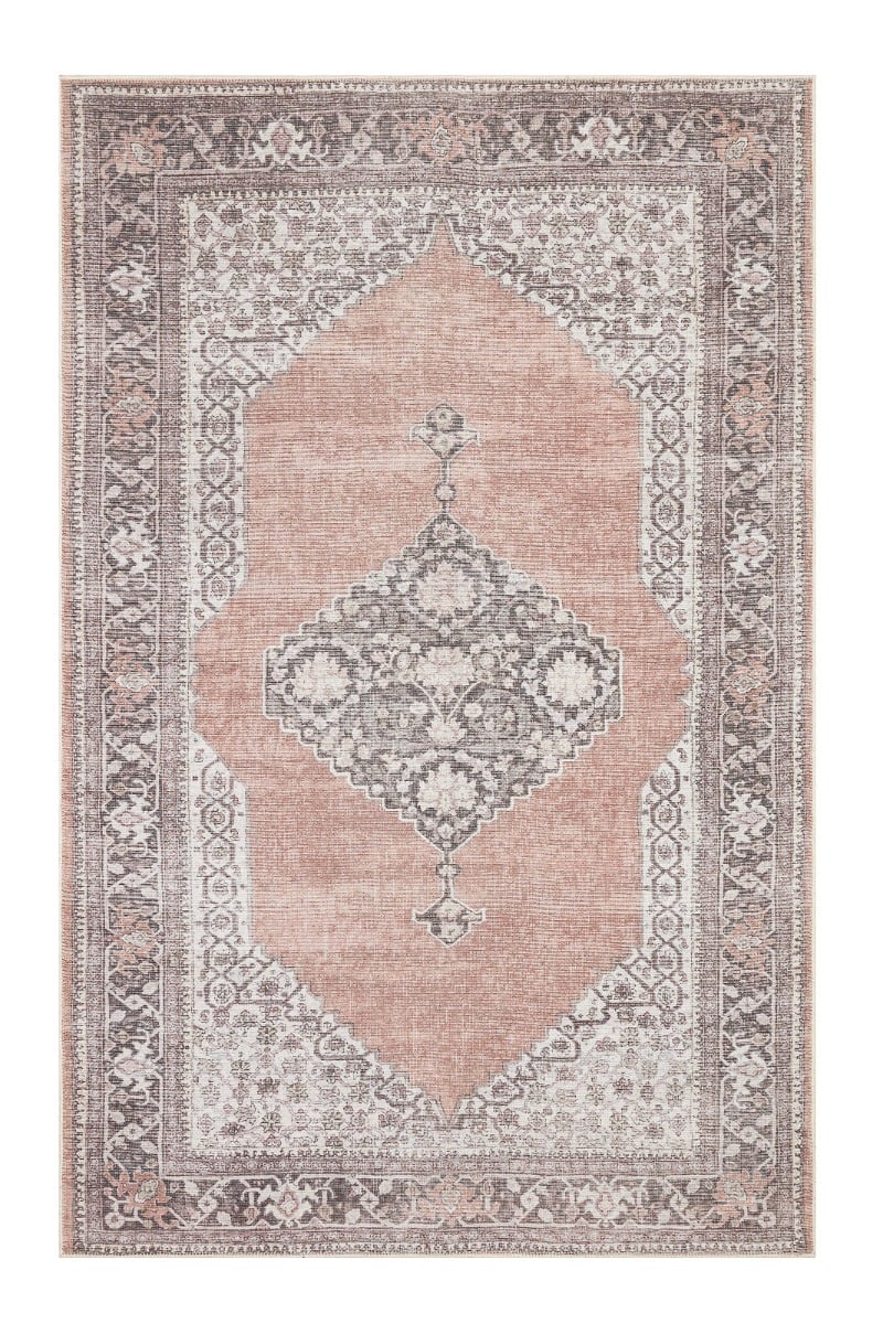 Verdun Opale Brun 240x340 cm Tvättbar Bomullsmatta