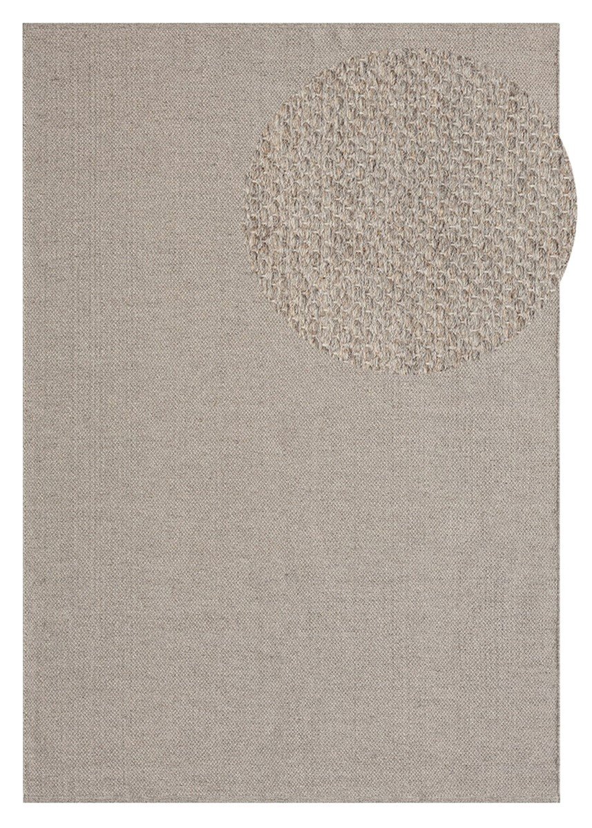 Molly Mörkbeige 160x230 cm Ullmatta
