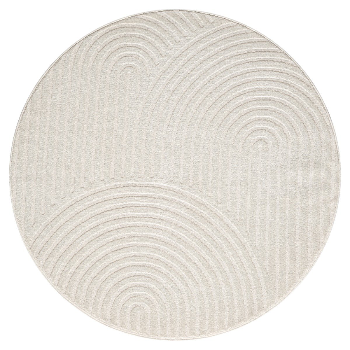 Bella Zen Offwhite Rund 120 cm Wiltonmatta