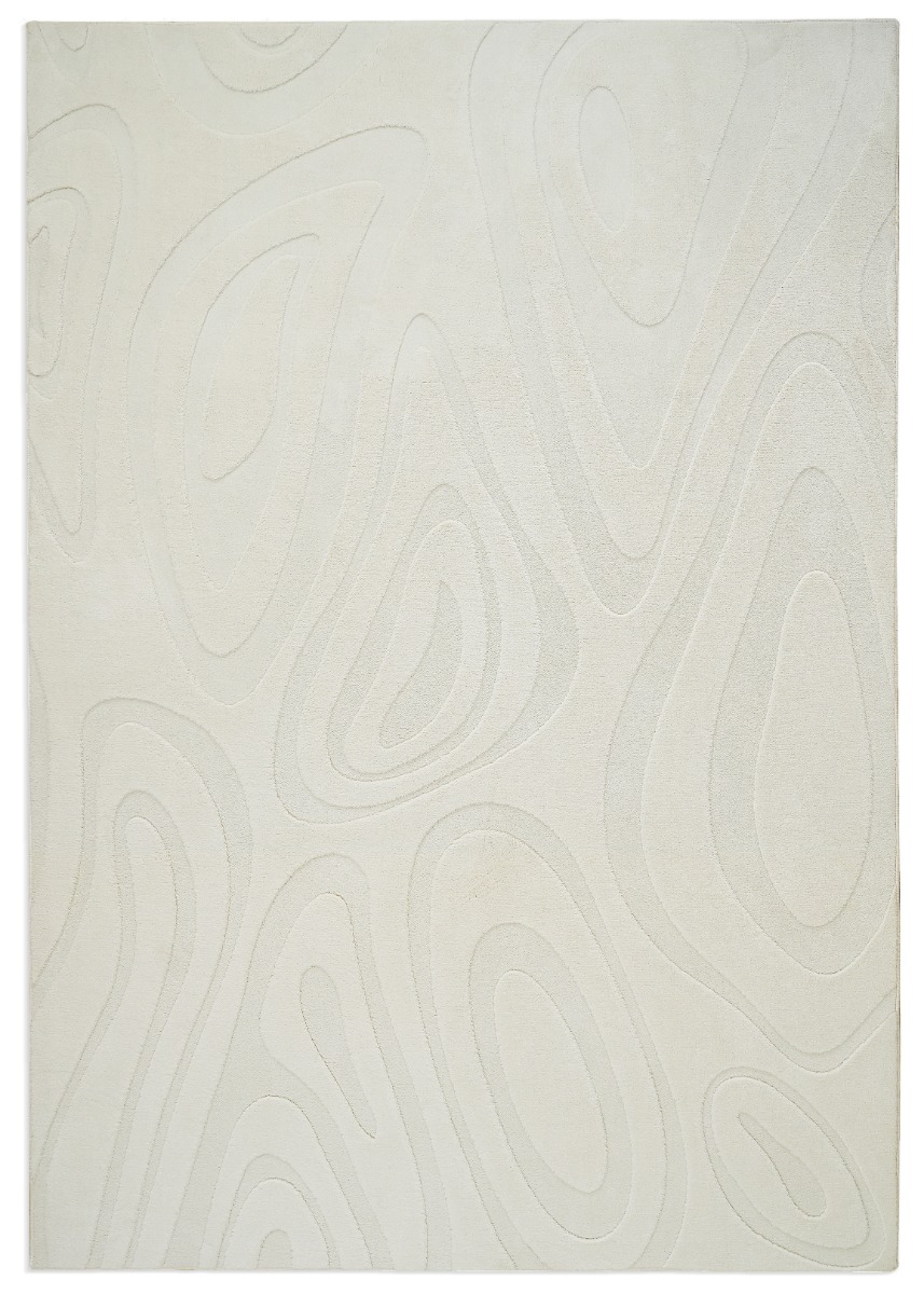Fuzzy Meia Offwhite 160x230 cm Tvättbar Mjuk Ryamatta