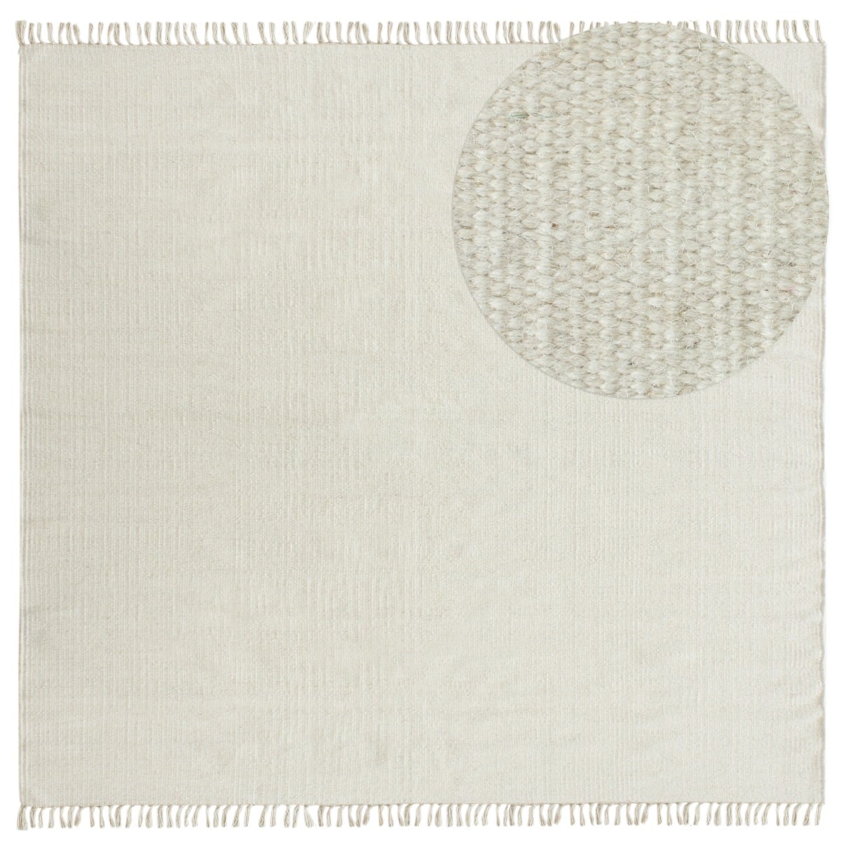 Dalen Offwhite Kvadrat 300 cm Ullmatta