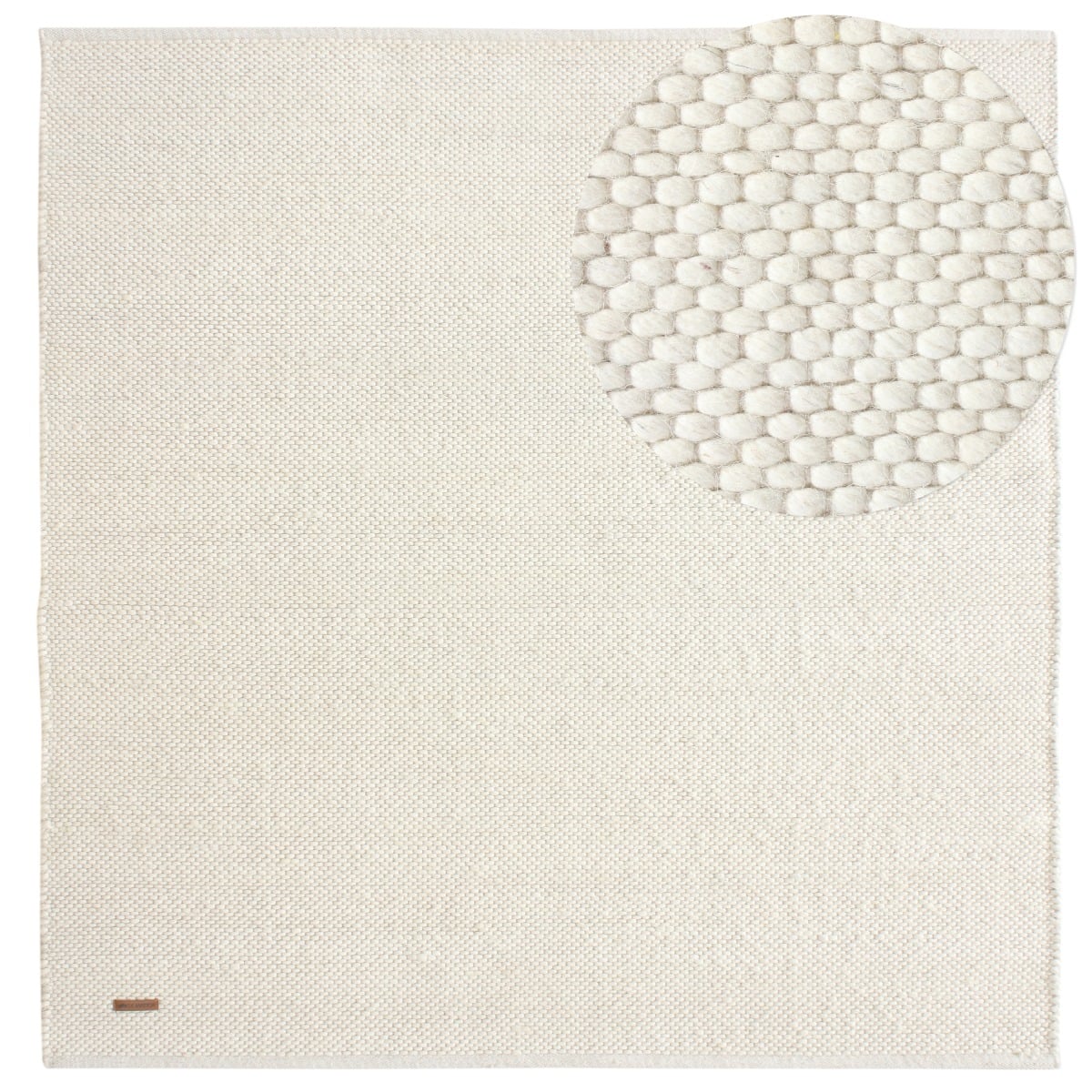 Elsa Offwhite Kvadrat 300 cm Ullmatta