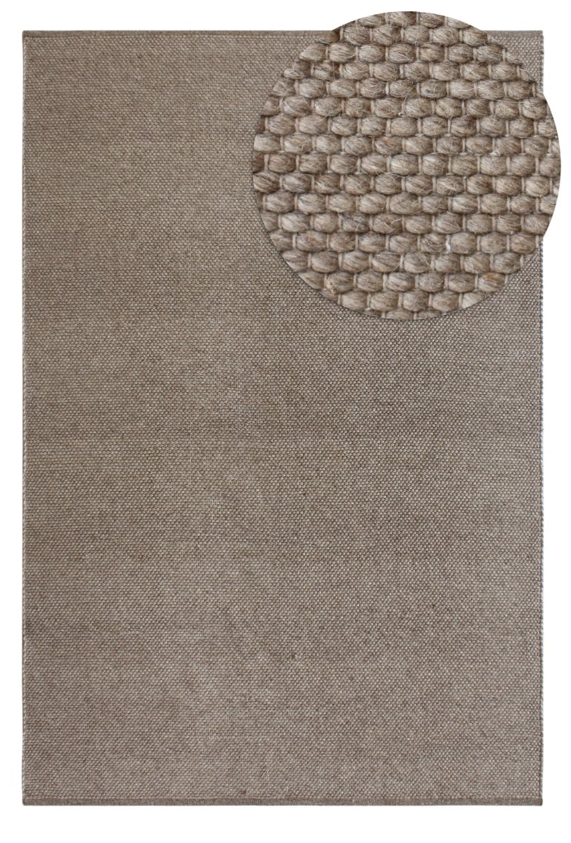 Elsa Taupe 160x230 cm Ullmatta