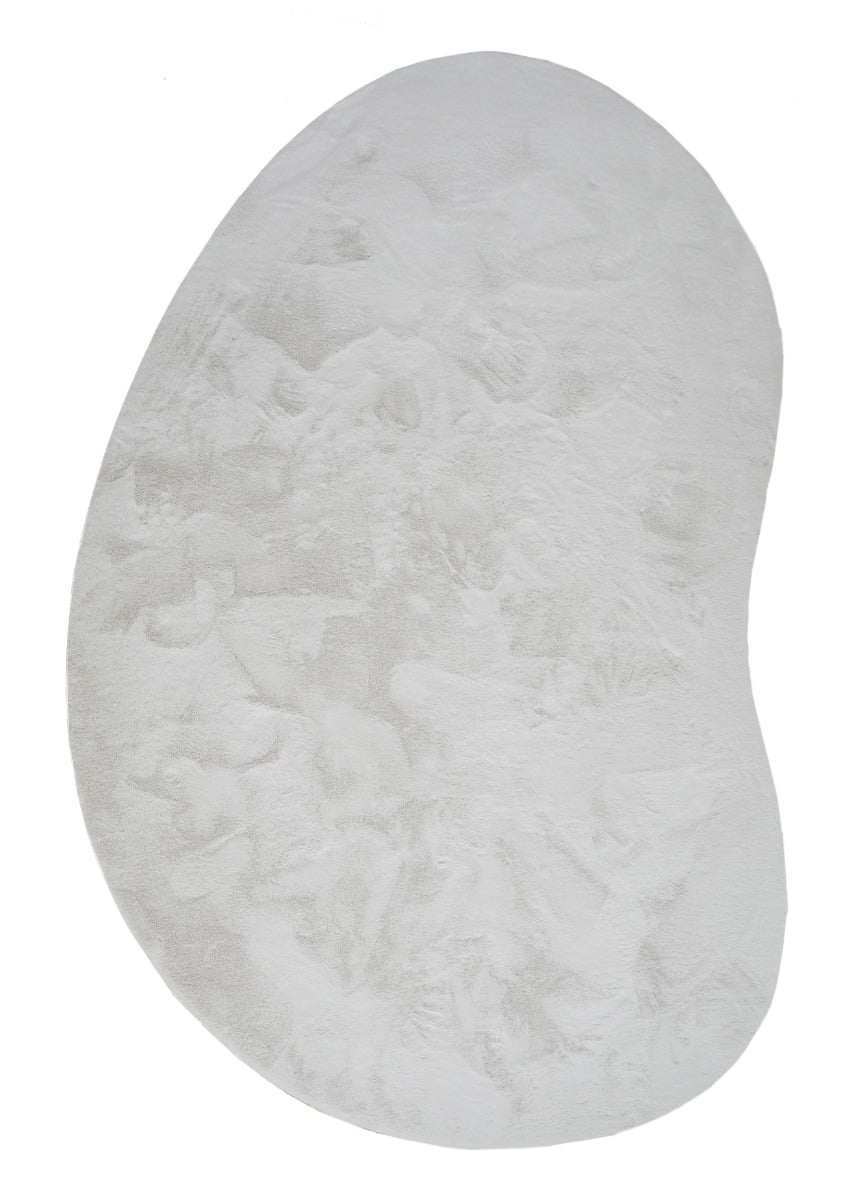 Rabbit Shape Offwhite 160x230 cm Tvättbar Pälsmatta