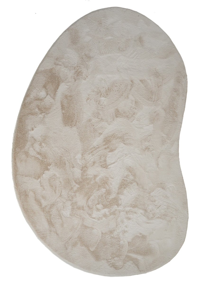 Rabbit Shape Ljusbeige 200x290 cm Tvättbar Pälsmatta