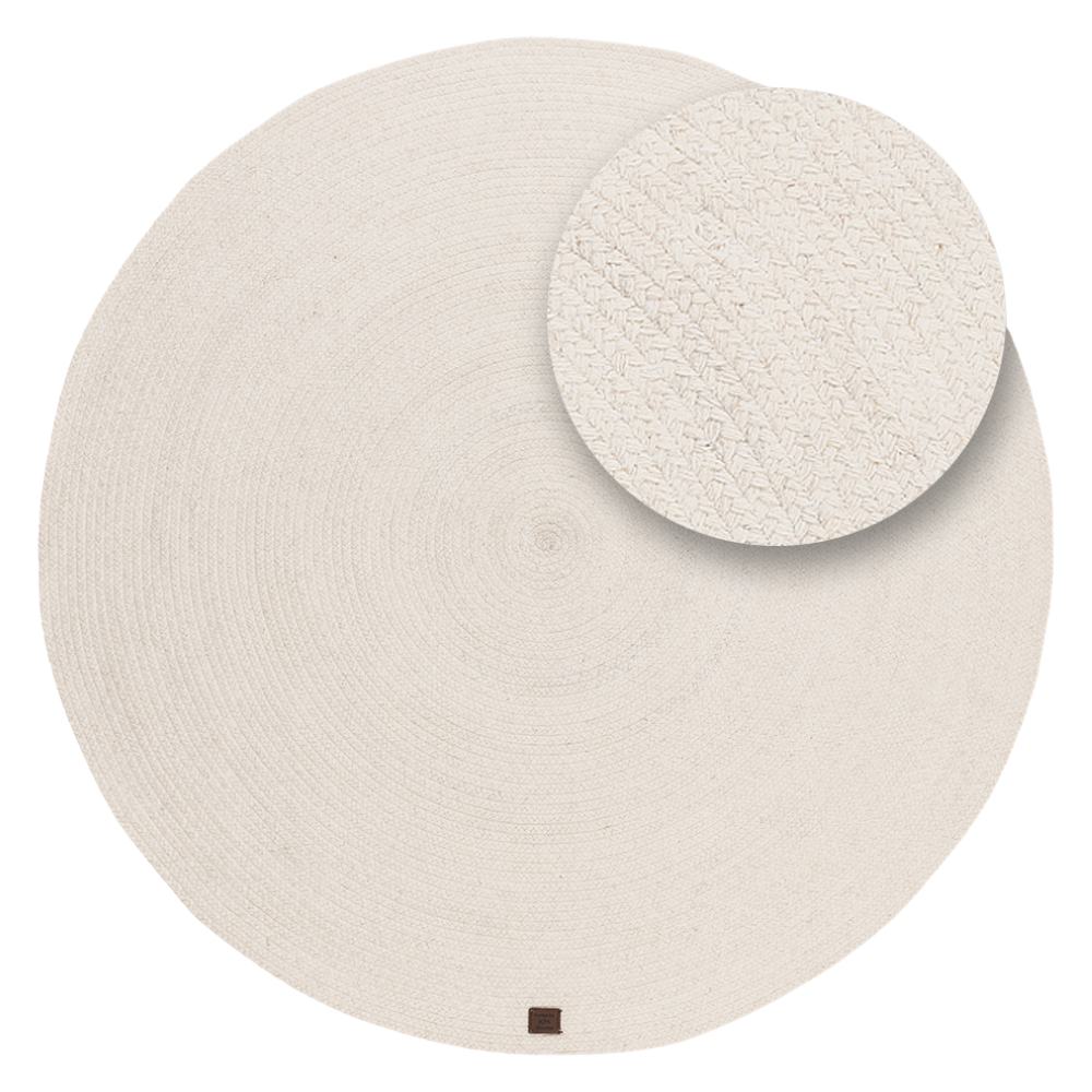 Saul Creme Rund 200 cm Ullmatta