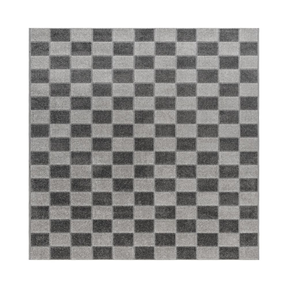 Santos Karo Grafit Kvadrat 280 cm Inom- och Utomhusmatta
