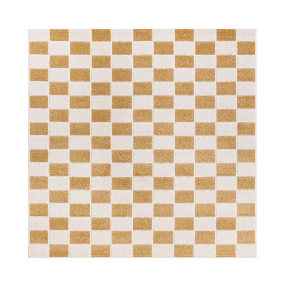 Santos Karo Gul Kvadrat 280 cm Inom- och Utomhusmatta