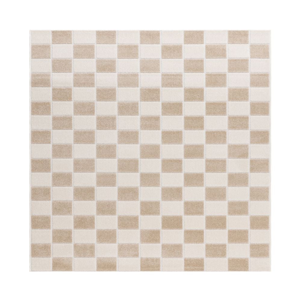 Santos Karo Linne Kvadrat 240 cm Inom- och Utomhusmatta