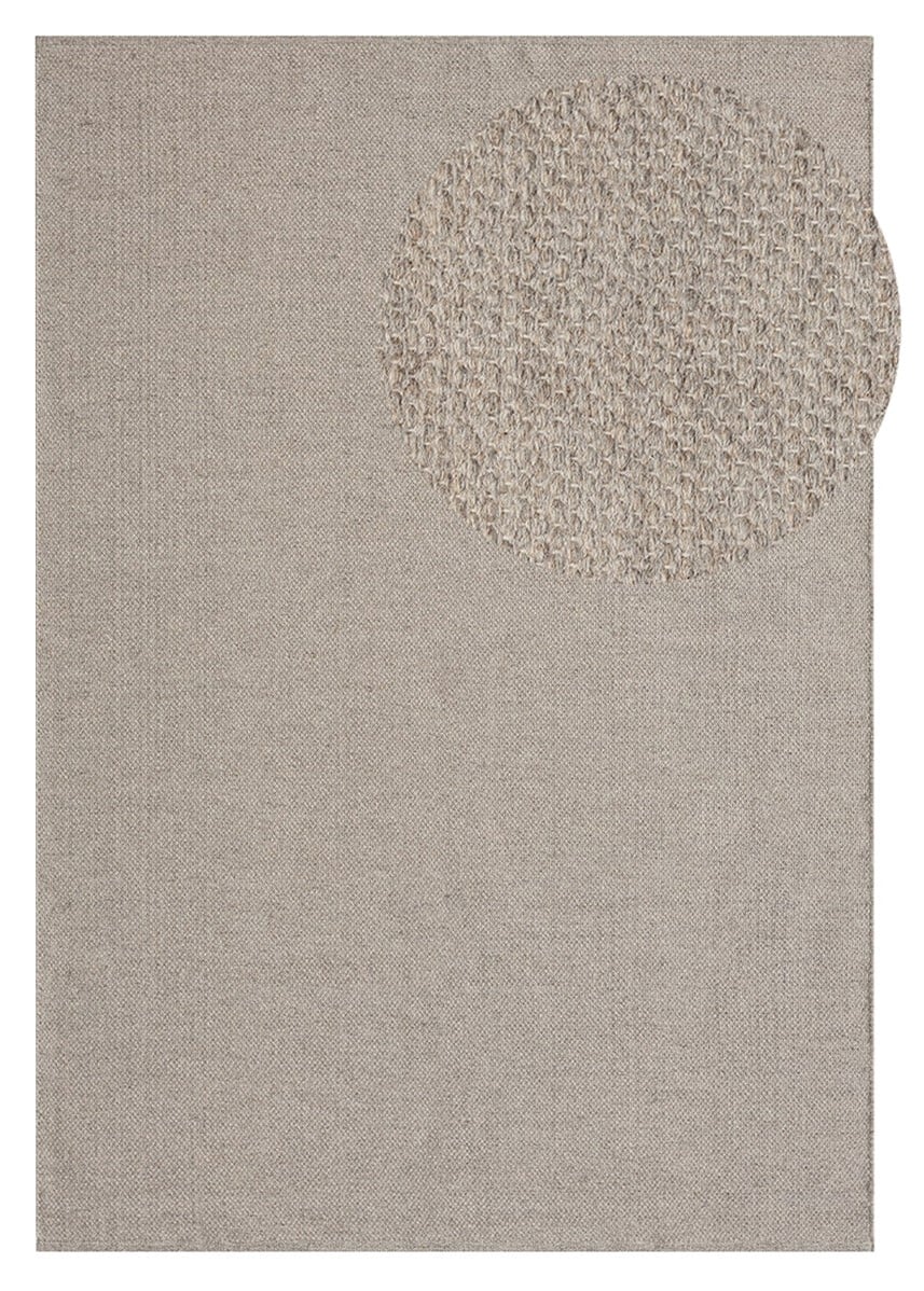 Molly Mörkbeige 160x230 cm Ullmatta