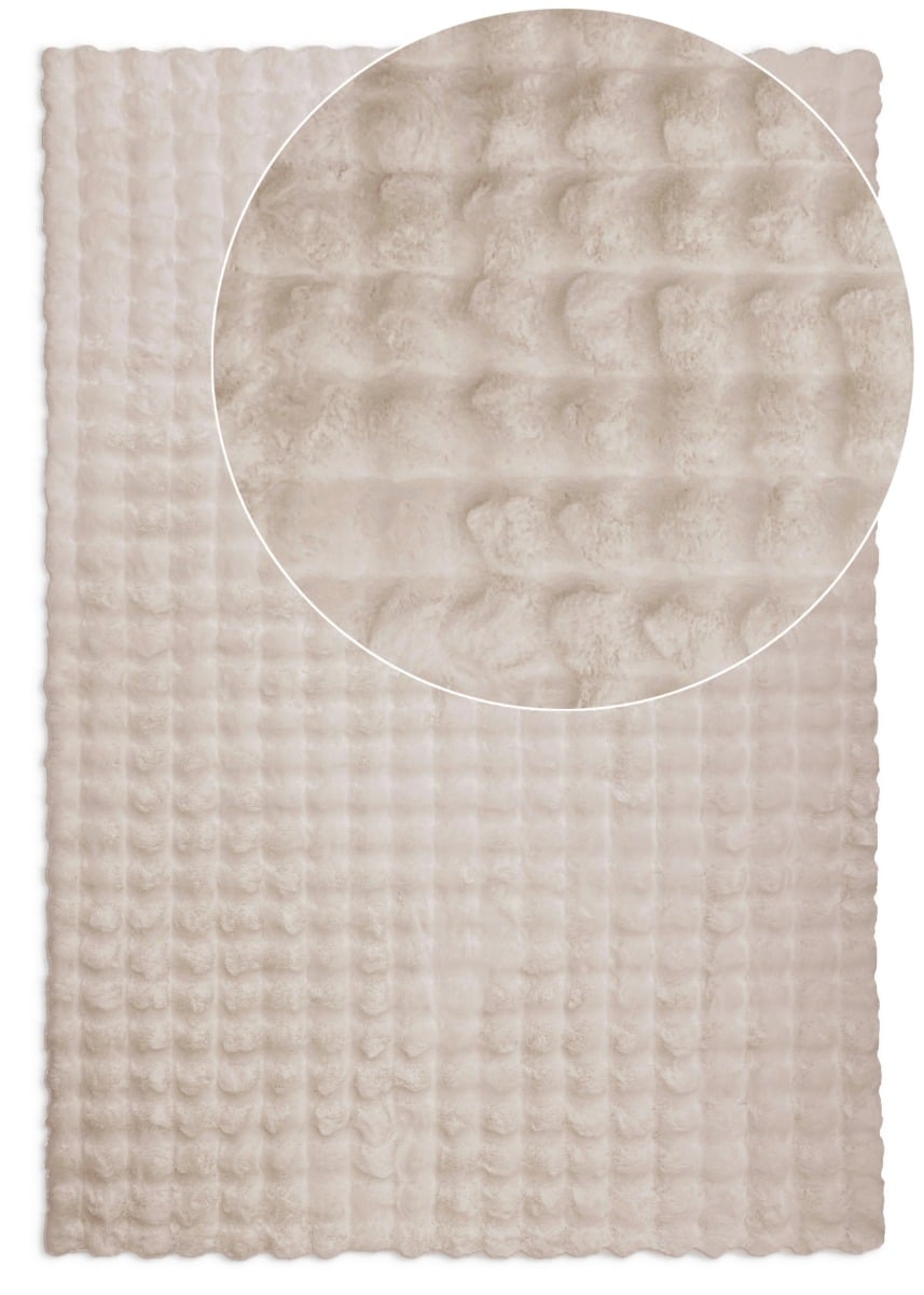Rabbit Bubble Ljusbeige 160x230 cm Pälsmatta