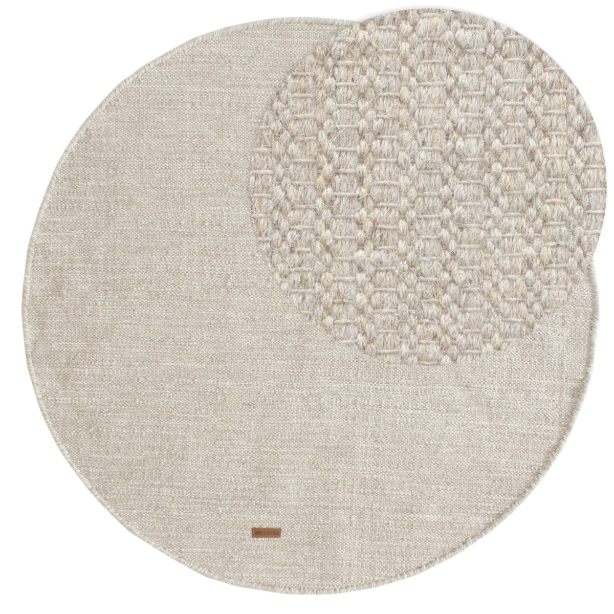 Molly Beige Rund 200 cm Ullmatta