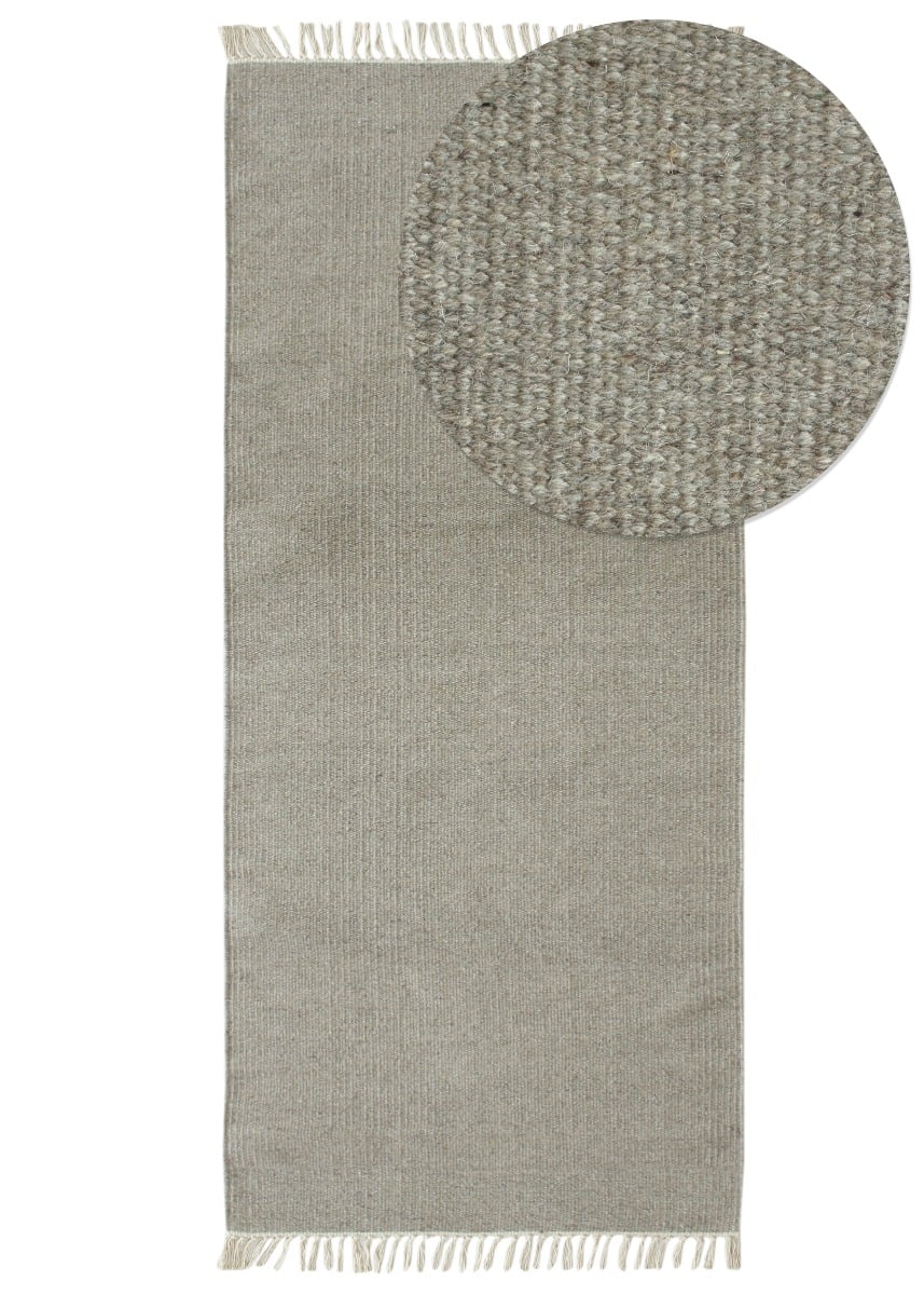 Dalen Grå 75x230 cm Ullmatta