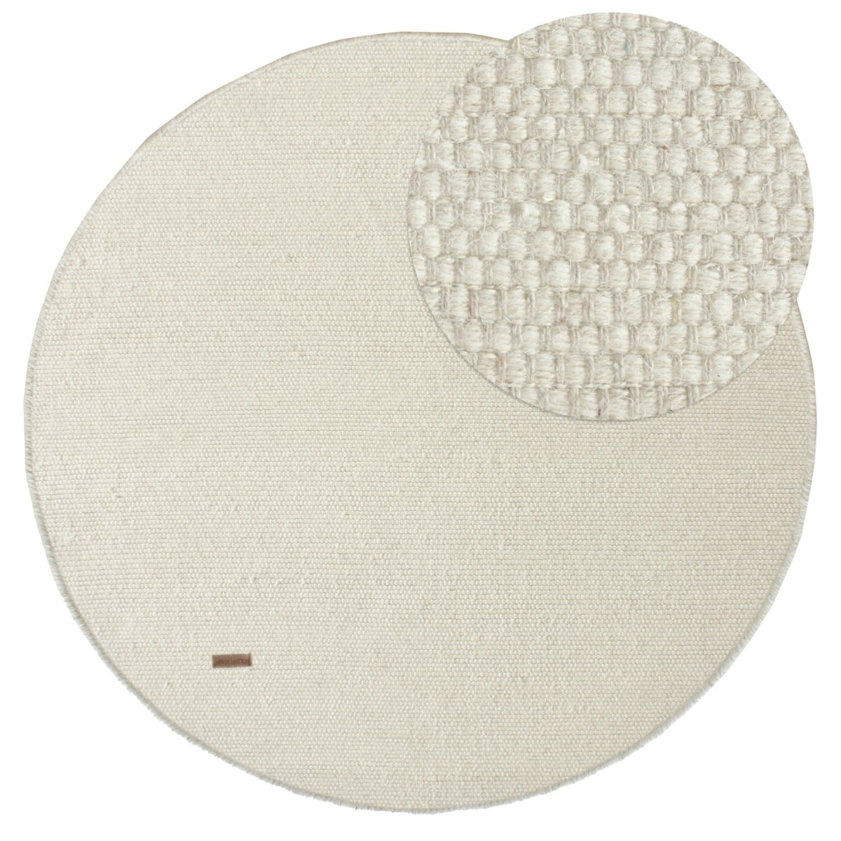 Norrsken Offwhite Rund 160 cm Ullmatta