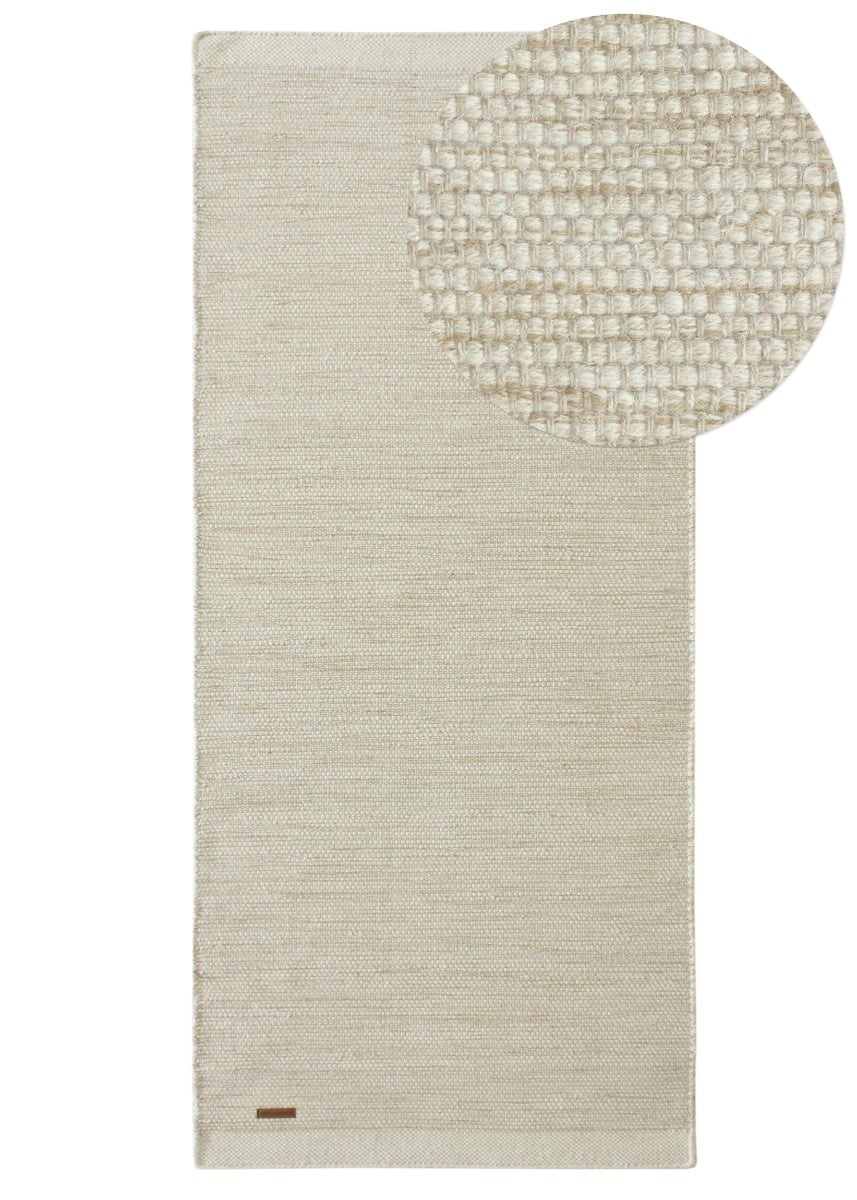 Norrsken Beige 75x230 cm Ullmatta