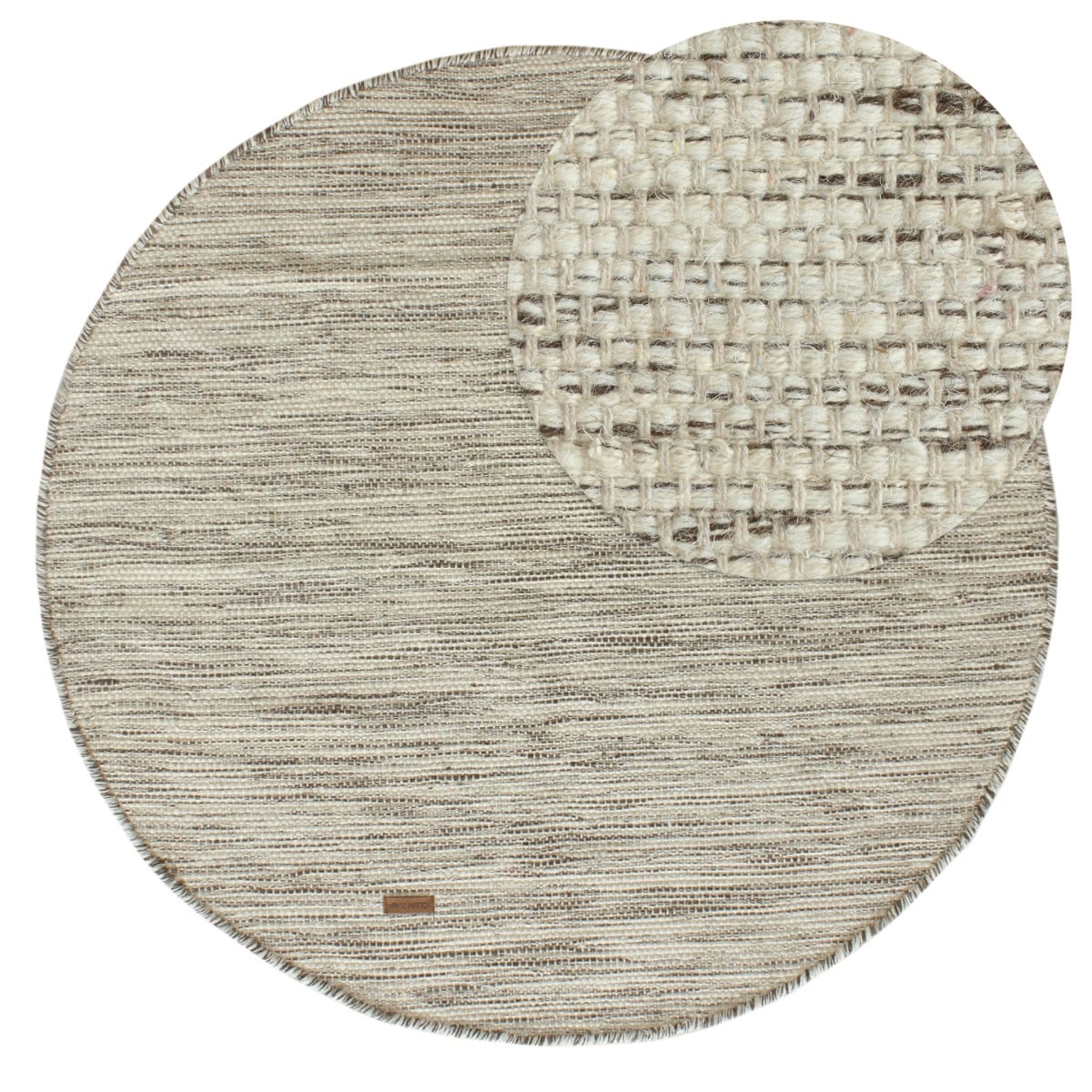 Norrsken Taupe Rund 240 cm Ullmatta