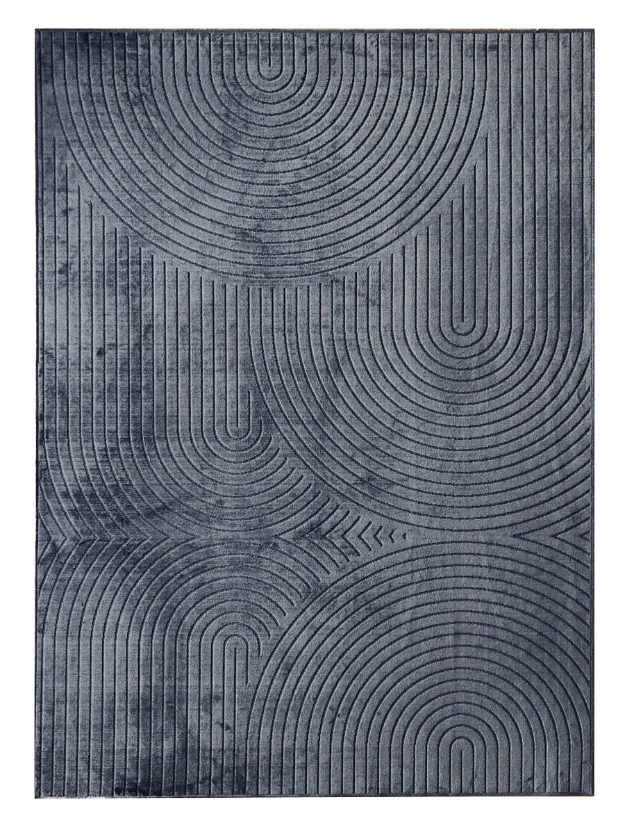 Giron Canyon Charcoal 160x230 cm Konstsilkesmatta
