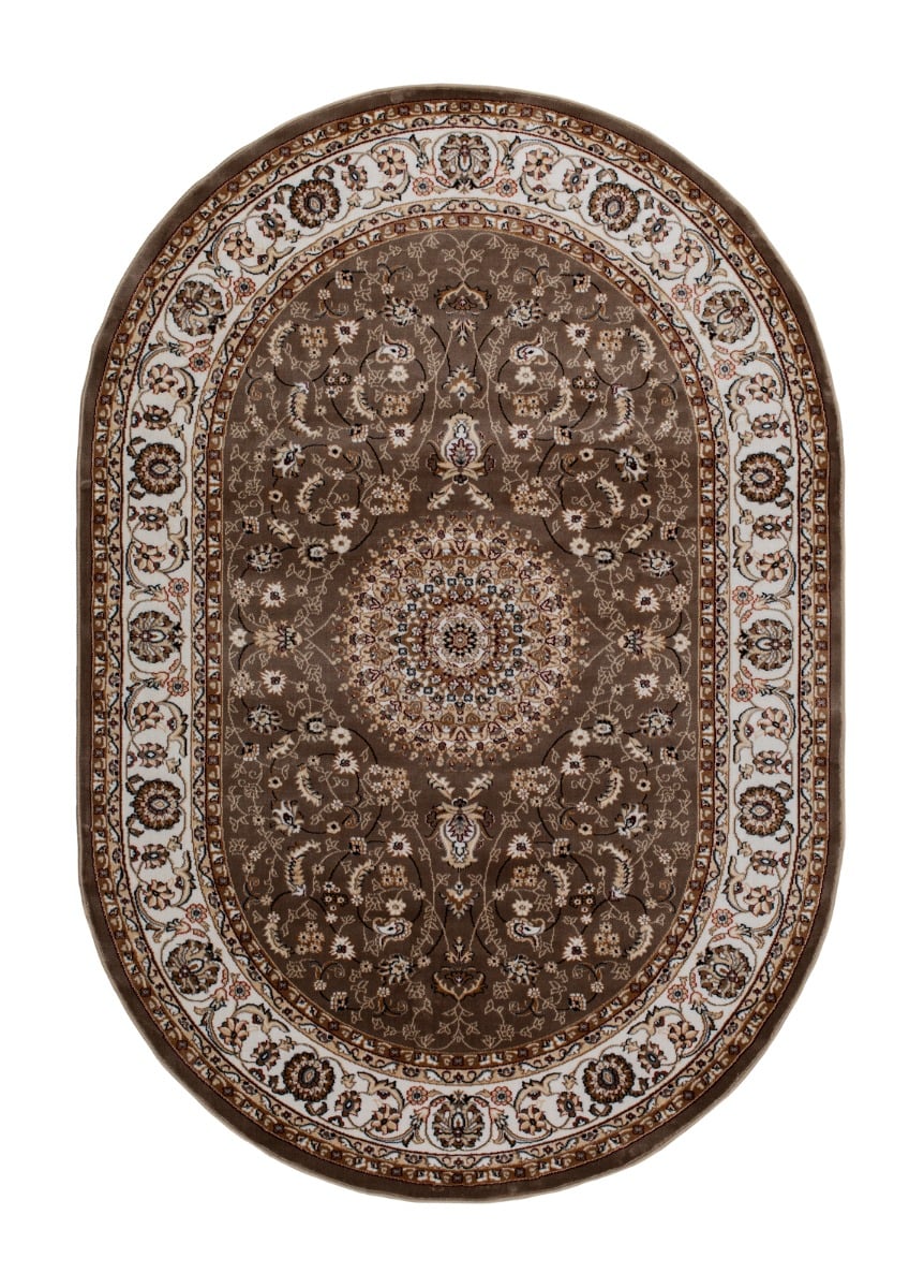 Doha Oma Champagne Oval 200x290 cm Wiltonmatta