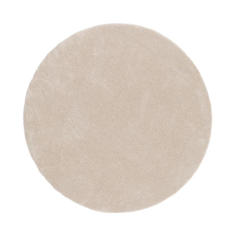 Clario Creme Rund 200 cm Tvättbar Ryamatta
