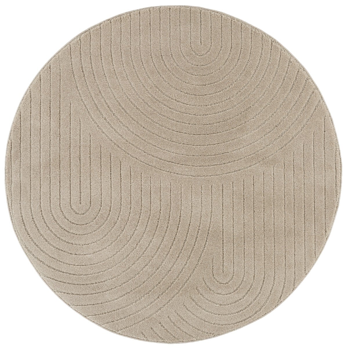 Zara Bene Beige Rund 240 cm Wiltonmatta