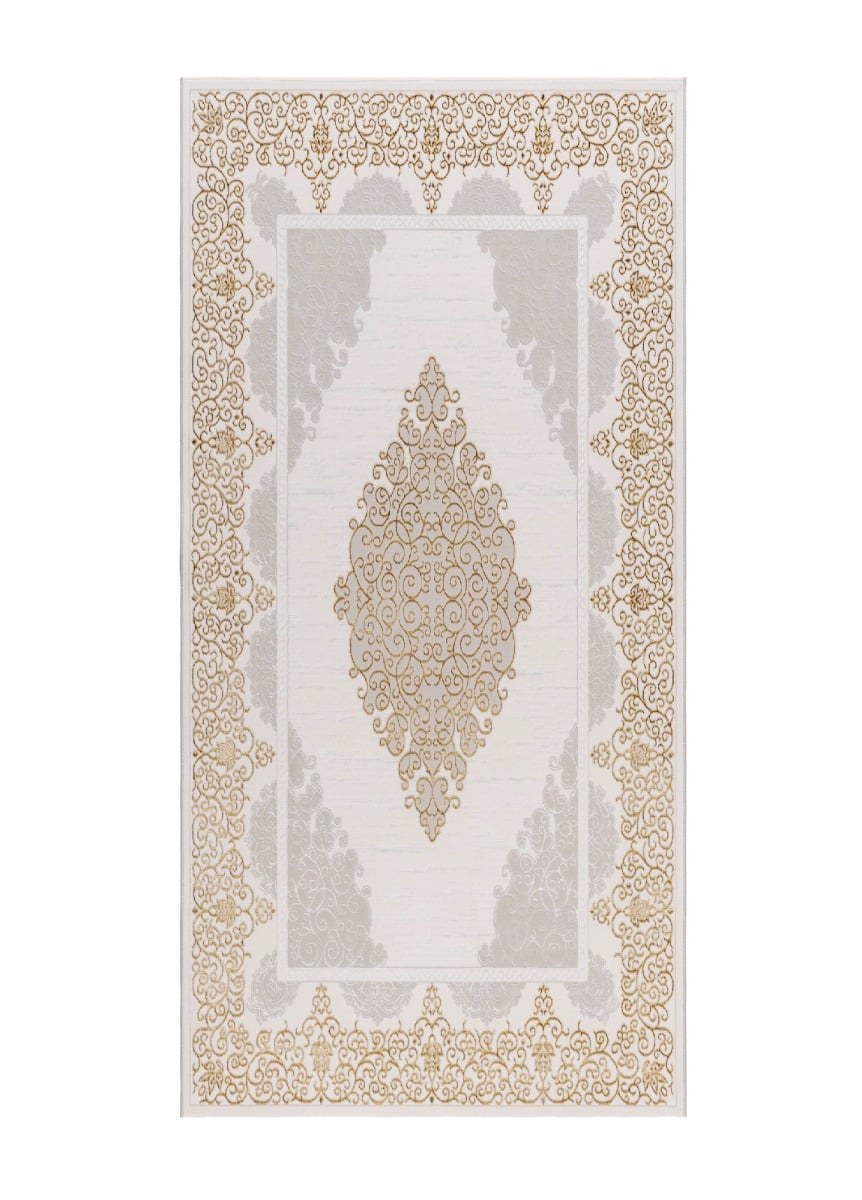 Hail Oma Creme/Guld 80x250 cm Modern matta