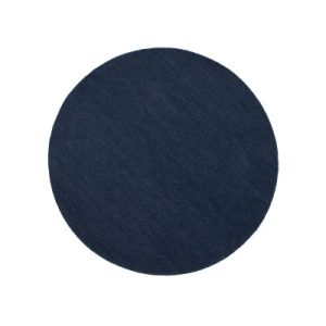 Solliden rund dark blue - handvävd ullmatta
