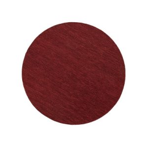Solliden rund red - handvävd ullmatta