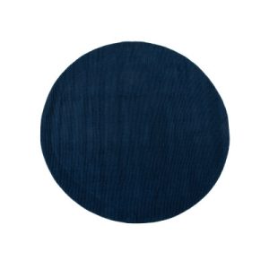 Vejle rund blue - handvävd ullmatta