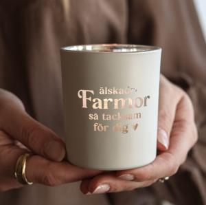 Ljuslykta Älskade Farmor - Majas lyktor/ Barncancerfonden