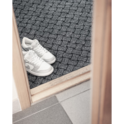 Twist grå - entrématta på metervara