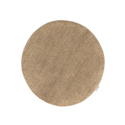 Bris rund taupe - badrumsmatta