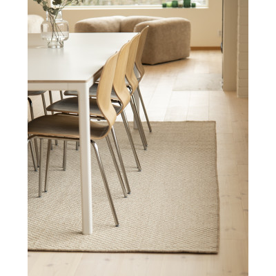 Herning beige - handvävd ullmatta